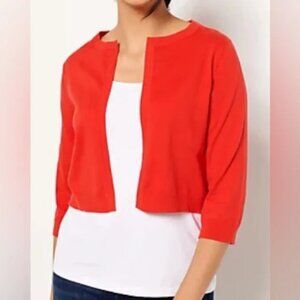 NWOT Soft x Naadam Cotton Cashmere Cropped Cardigan - Poppy